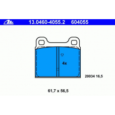 13.0460-4055.2 ATE Комплект тормозных колодок, дисковый тормоз