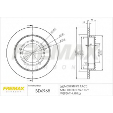 BD-6968 FREMAX Тормозной диск