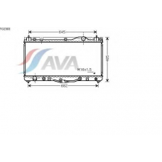 TO2303 AVA Радиатор, охлаждение двигателя