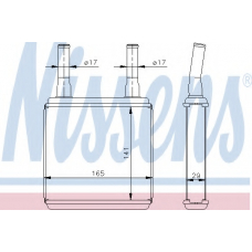 77605 NISSENS Теплообменник, отопление салона