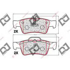 BP1966 DJ PARTS Комплект тормозных колодок, дисковый тормоз