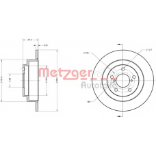 6110110 METZGER Тормозной диск