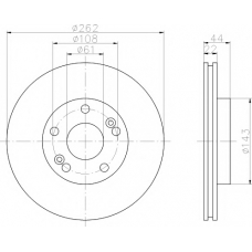 8DD 355 103-521 HELLA PAGID Тормозной диск