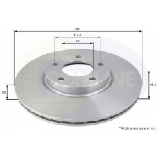 ADC0447V COMLINE Тормозной диск