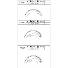 K7004 ASIMCO Комплект тормозных колодок
