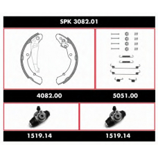 SPK 3082.01 REMSA Комплект тормозов, барабанный тормозной механизм