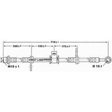 FBH6796 FIRST LINE Тормозной шланг