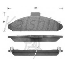 D1200 KAISHIN Комплект тормозных колодок, дисковый тормоз