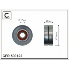 500122 CAFFARO Натяжной ролик, поликлиновой  ремень