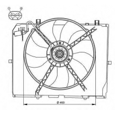 47066 NRF Вентилятор, охлаждение двигателя