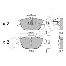 22-0666-0 METELLI Комплект тормозных колодок, дисковый тормоз