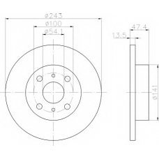 8DD 355 101-301 HELLA Тормозной диск