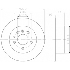 8DD 355 101-431 HELLA PAGID Тормозной диск