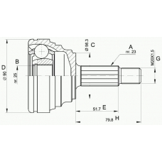 CVJ5312.10 OPEN PARTS Шарнирный комплект, приводной вал