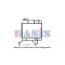 160470N AKS DASIS Радиатор, охлаждение двигателя
