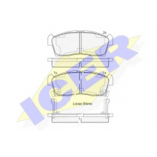 181833-203 ICER Комплект тормозных колодок, дисковый тормоз