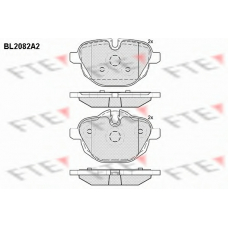BL2082A2 FTE Комплект тормозных колодок, дисковый тормоз