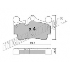 671.0 TRUSTING Комплект тормозных колодок, дисковый тормоз