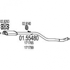 01.55480 MTS Средний глушитель выхлопных газов