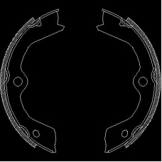 Z4703.00 WOKING Комплект тормозных колодок, стояночная тормозная с