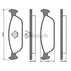 0 986 TB2 910 BOSCH Комплект тормозных колодок, дисковый тормоз