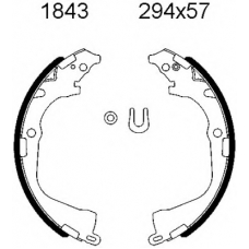 01843 BSF Комплект тормозных колодок