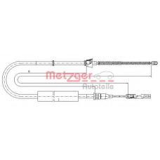 10.7507 METZGER Трос, стояночная тормозная система