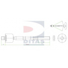 A2-5624 DITAS Осевой шарнир, рулевая тяга