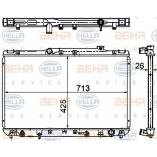 8MK 376 781-501 HELLA Радиатор, охлаждение двигателя