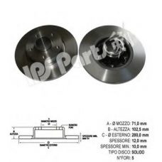 IBP-1103 IPS Parts Тормозной диск
