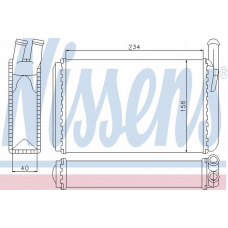 73940 NISSENS Теплообменник, отопление салона