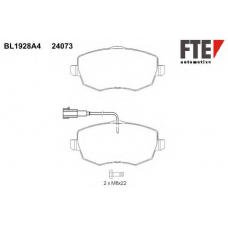 BL1928A4 FTE Комплект тормозных колодок, дисковый тормоз