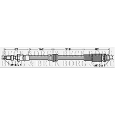 BBH7475 BORG & BECK Тормозной шланг