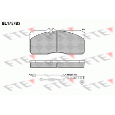 BL1757B2 FTE Комплект тормозных колодок, дисковый тормоз