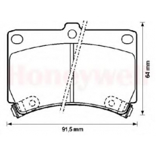 572145B BENDIX Комплект тормозных колодок, дисковый тормоз