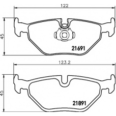 8DB 355 007-981 HELLA PAGID Комплект тормозных колодок, дисковый тормоз