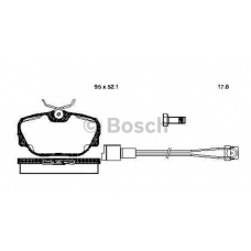 0 986 TB2 621 BOSCH Комплект тормозных колодок, дисковый тормоз