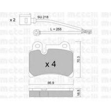 22-0660-0K METELLI Комплект тормозных колодок, дисковый тормоз