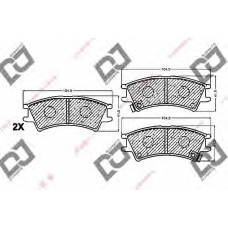 BP1124 DJ PARTS Комплект тормозных колодок, дисковый тормоз