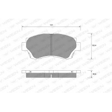 151-1359 WEEN Комплект тормозных колодок, дисковый тормоз