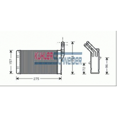 1590001 KUHLER SCHNEIDER Теплообменник, отопление салона