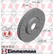 400.3674.52 ZIMMERMANN Тормозной диск