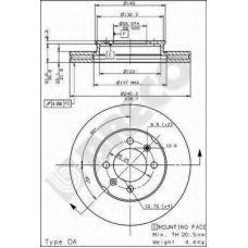 BS 7921 BRECO Тормозной диск