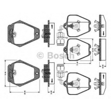 0 986 TB2 718 BOSCH Комплект тормозных колодок, дисковый тормоз