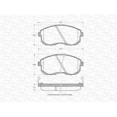 363702160501 MAGNETI MARELLI Комплект тормозных колодок, дисковый тормоз