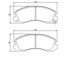 0 986 424 523 BOSCH Комплект тормозных колодок, дисковый тормоз