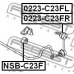 NSB-C23F FEBEST Опора, стабилизатор