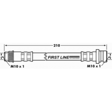 FBH7176 FIRST LINE Тормозной шланг