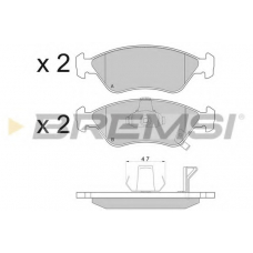 BP2910 BREMSI Комплект тормозных колодок, дисковый тормоз