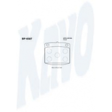 BP-6587 KAVO PARTS Комплект тормозных колодок, дисковый тормоз